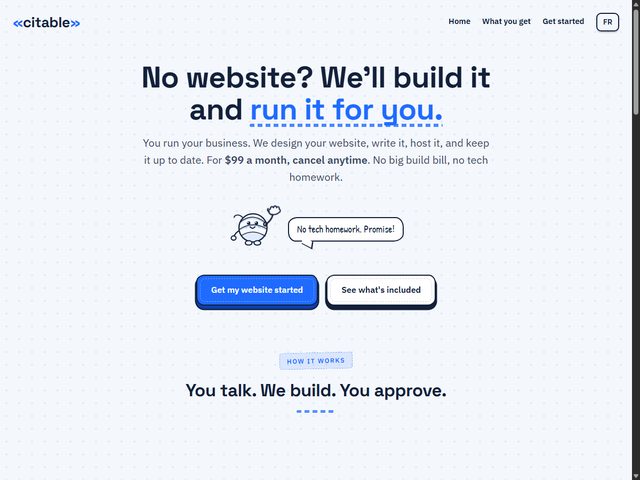 The citable.ca websites service page
